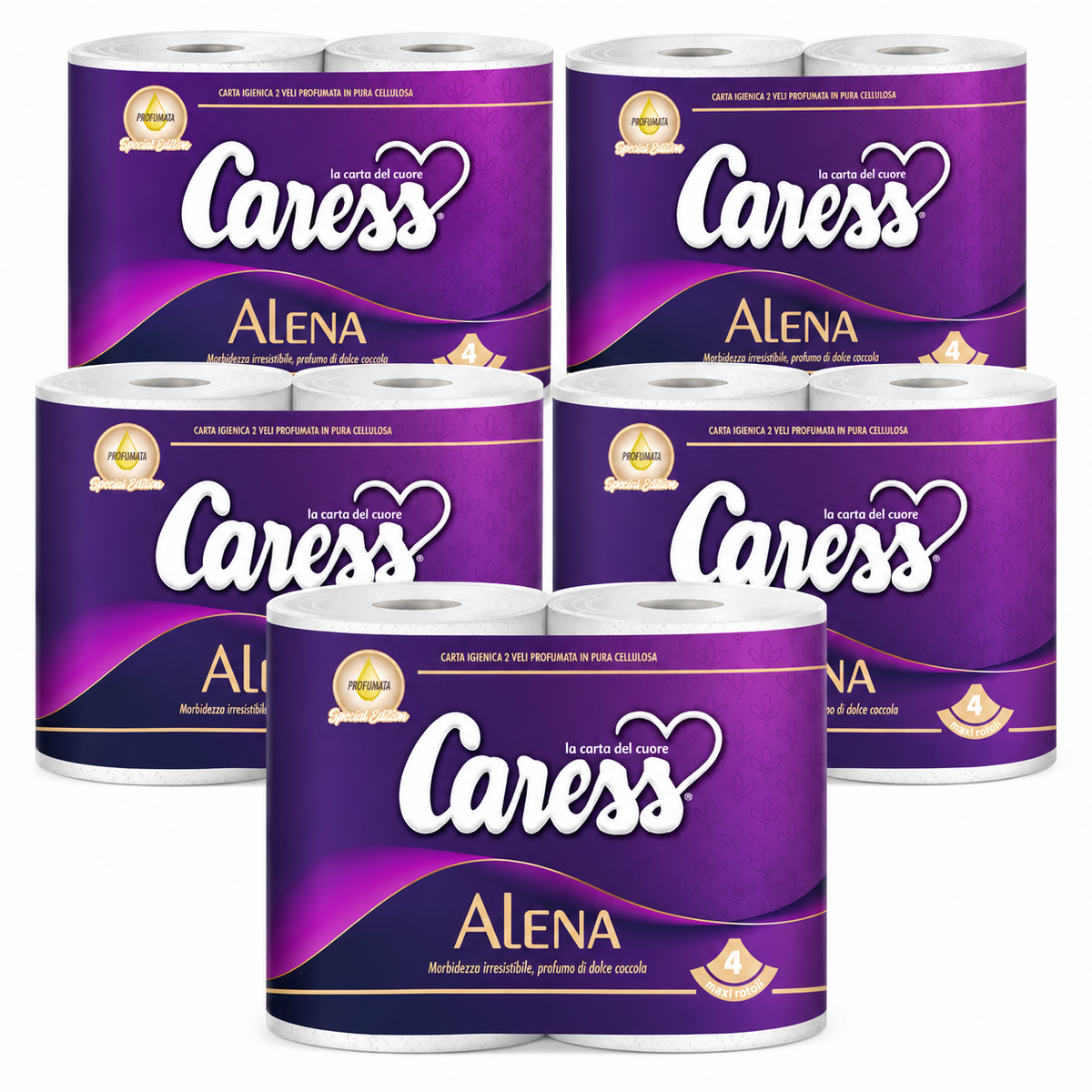 20 maxirotoli carta igienica Caress Alena profumata – 2 veli