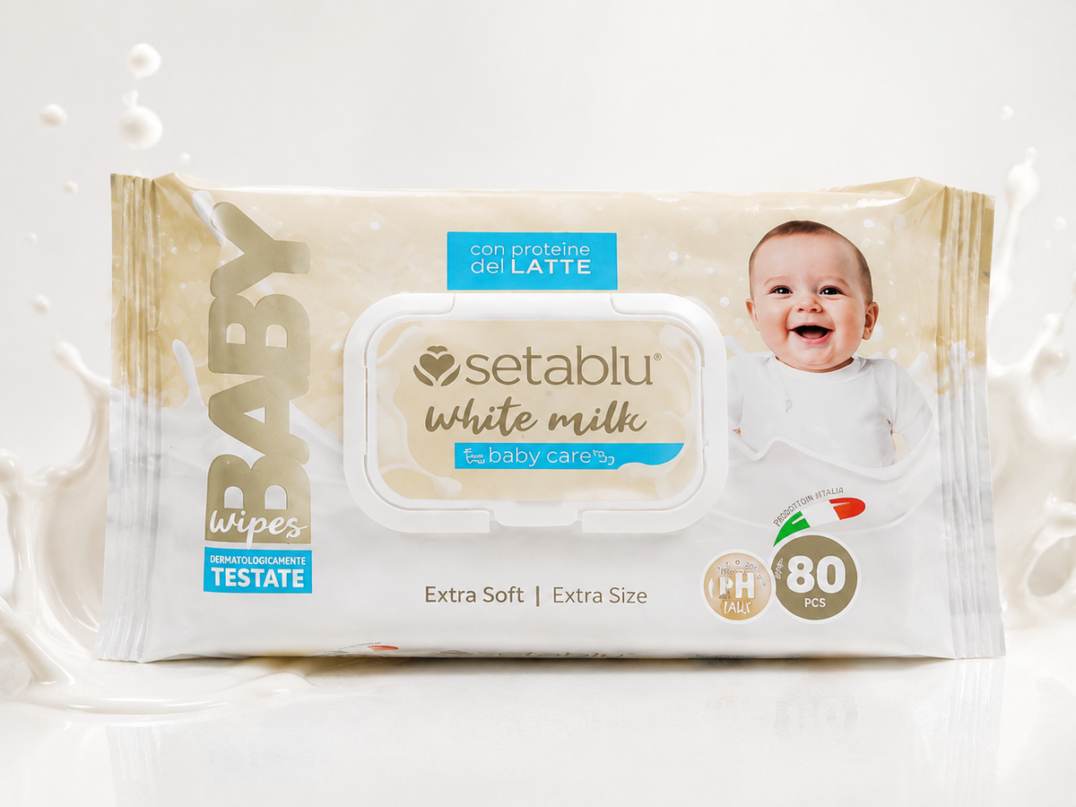 400 salviettine umidificate per bambini con proteine del latte