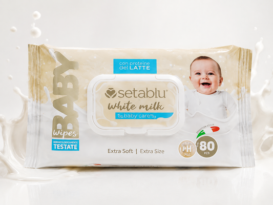 400 salviettine umidificate per bambini con proteine del latte