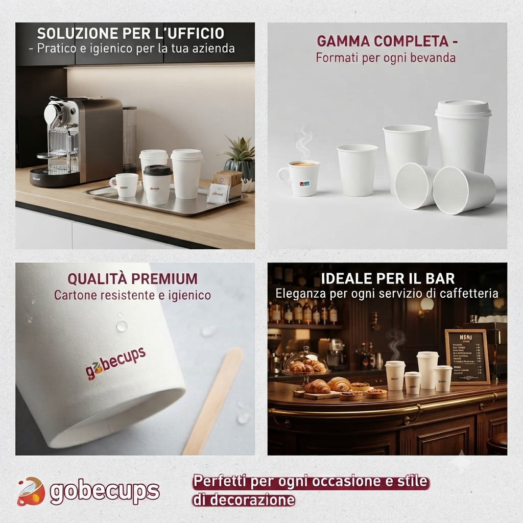 500 bicchierini da caffè in carta bianchi – 110 ml