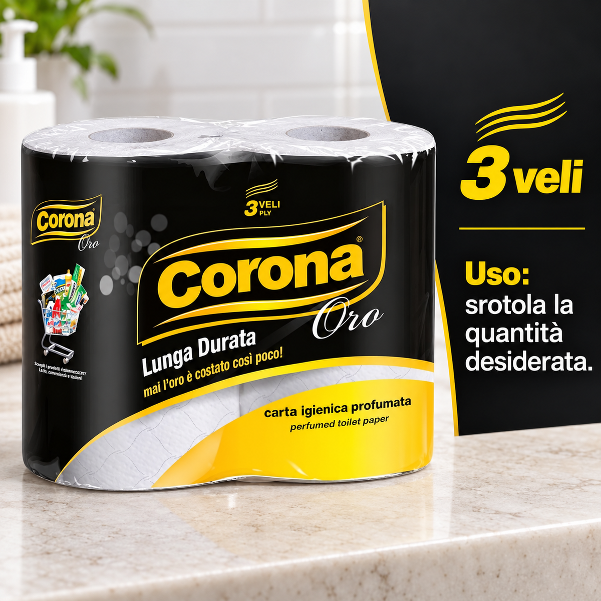 Corona Oro carta igienica profumata a tre veli