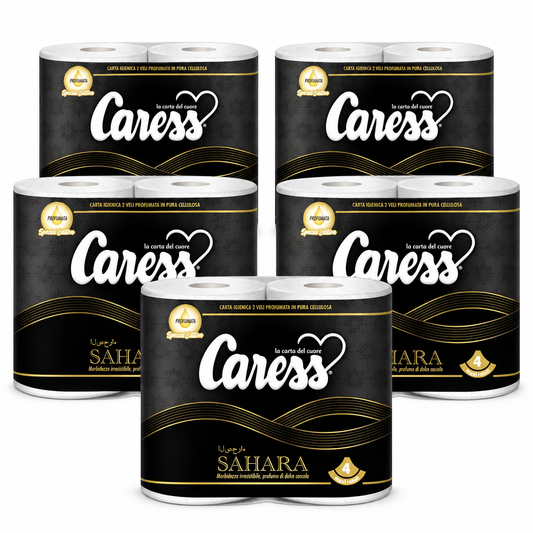 20 maxirotoli carta igienica Caress Sahara profumata – 2 veli